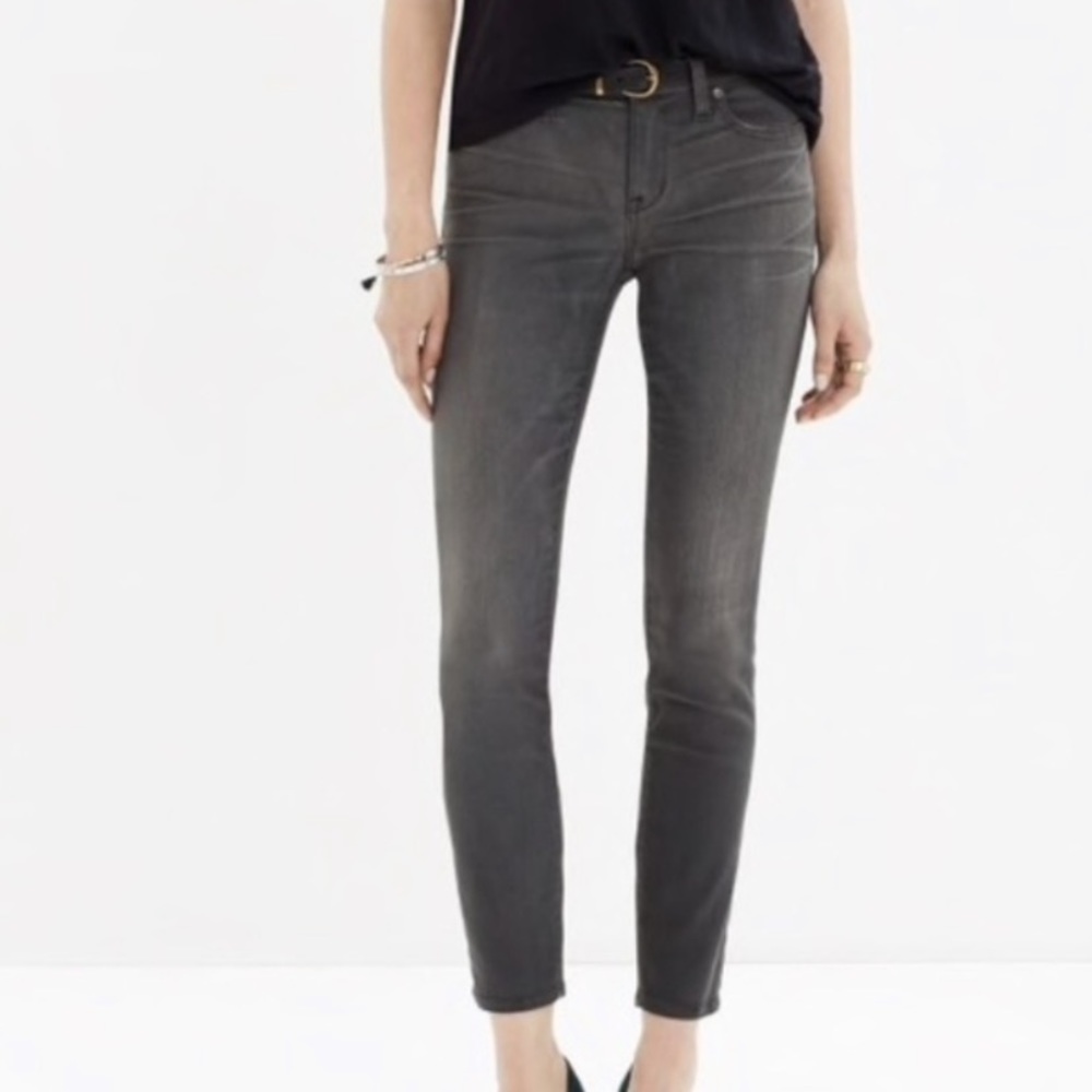 Madewell High Riser Skinny Gray Wash Jeans